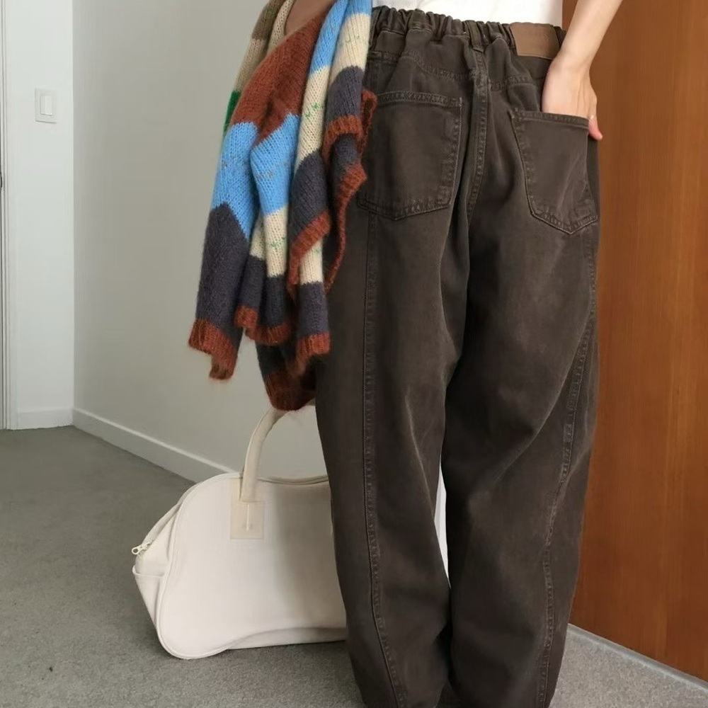 Brown Relaxed Fit Pants